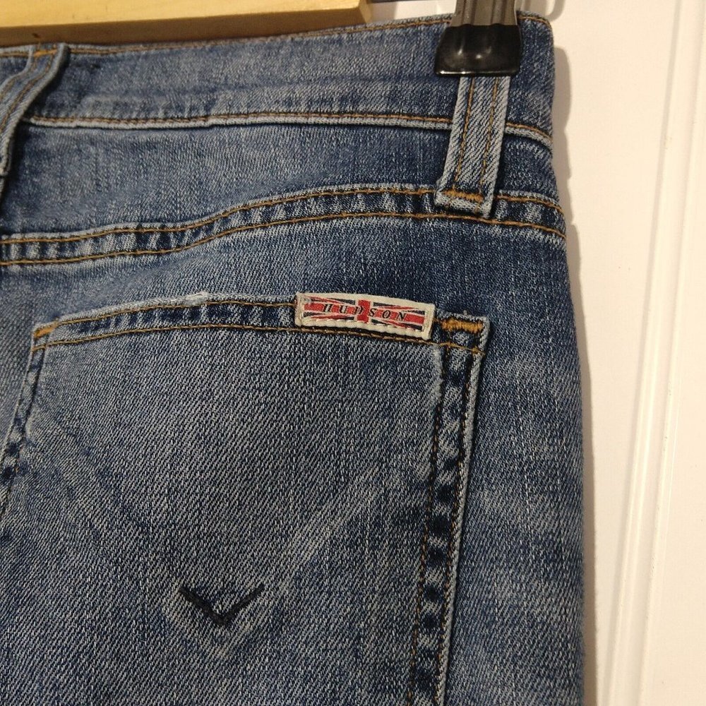 Hudson Jeans Muse Crop Skinny Jeans Size 24 5in Cuff DGWD Wash Blue Denim Womens - Picture 10 of 12